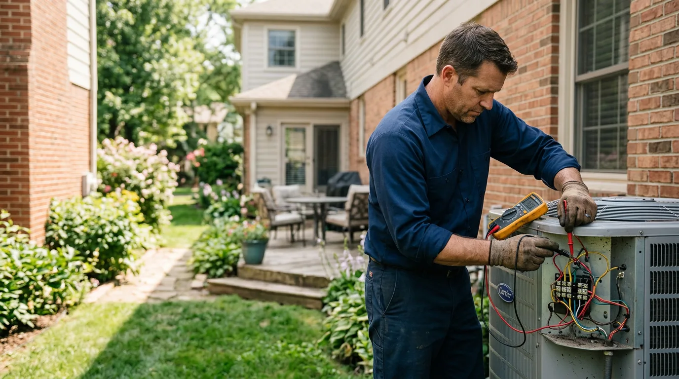 HVAC technician working near Greenvale, NY